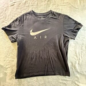 Nike Air T Shirt Black Logo Graphic Tee Men's Size Large